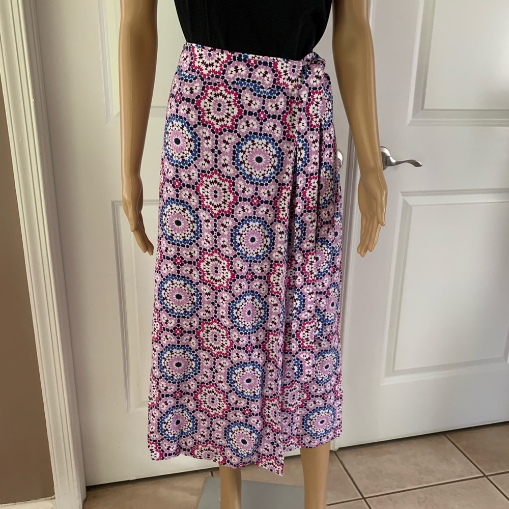 LOFT Mosaic Midi Wrap Skirt - Picture 5 of 15